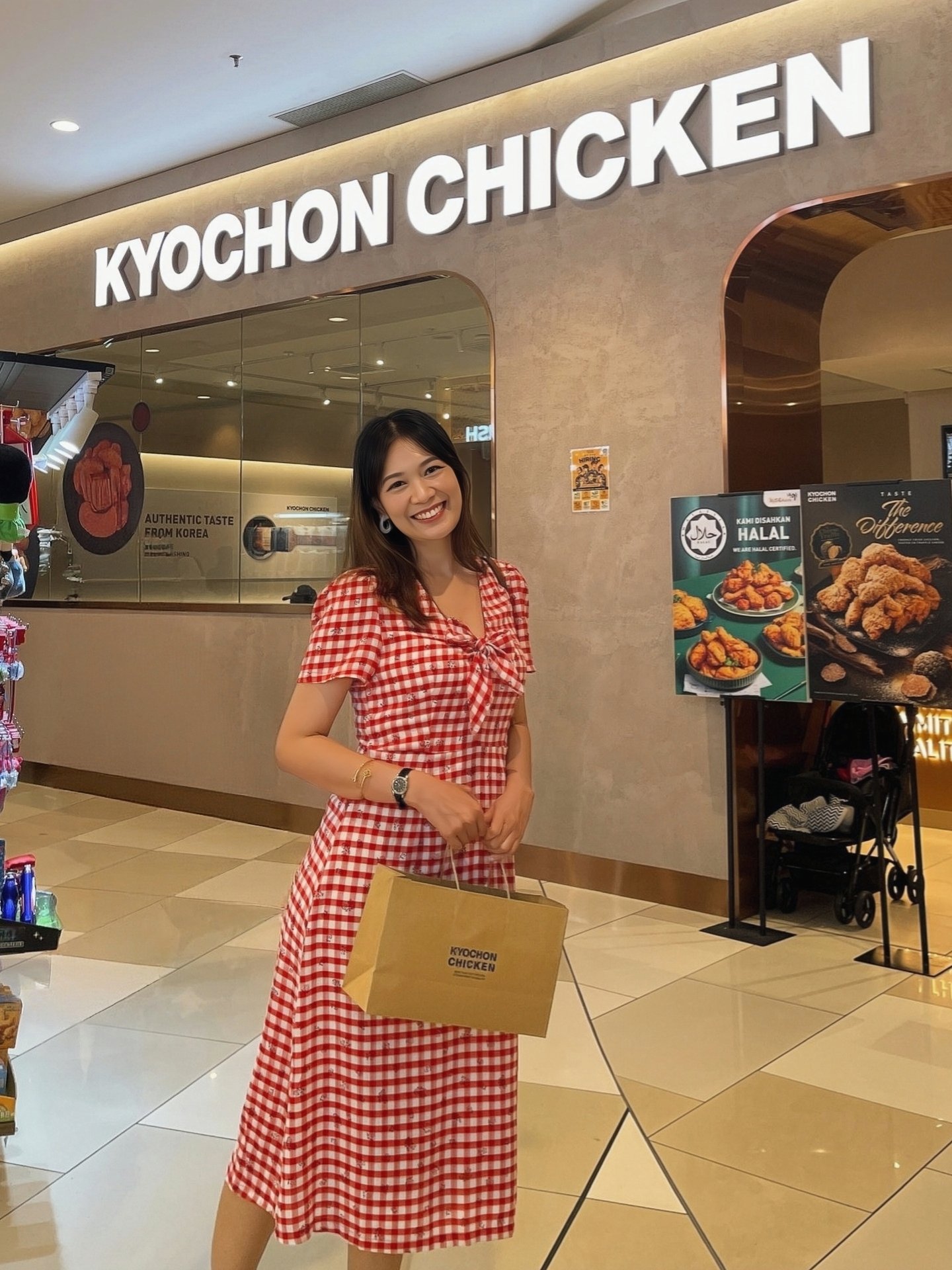 Enjoying a meal at KyoChon IOI City Mall